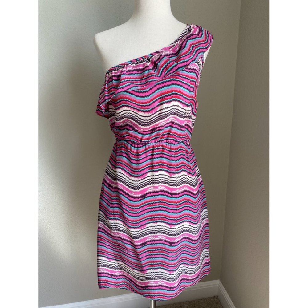 Hot Pink Striped Mini Dress | Bar III | XS